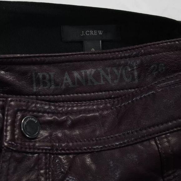 MINI SKIRT PURPLE BLACK FAUX LEATHER SIZE 26 LOT 2 - Picture 5 of 5